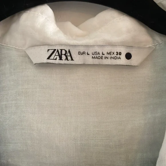 Zara Embroidered Shirt Dress - Picture 4 of 6